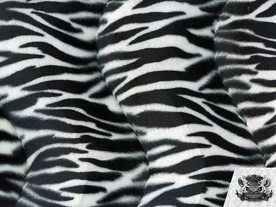 Velboa Faux Fake Fur Short Pile Baby Zebra Black And White Fabric 60  W Sold BTY • $6.25