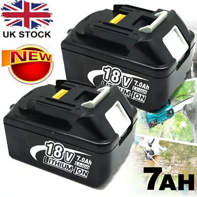 2x Battery For Makita BL1840 18V 7.0Ah Lithium Ion LXT Li-Ion BL1830 194230-4 UK • £29.89