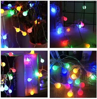 £6.95 • Buy Battery Operated LED Globe String Lights Party Christmas Decor Ball Fairy Lights