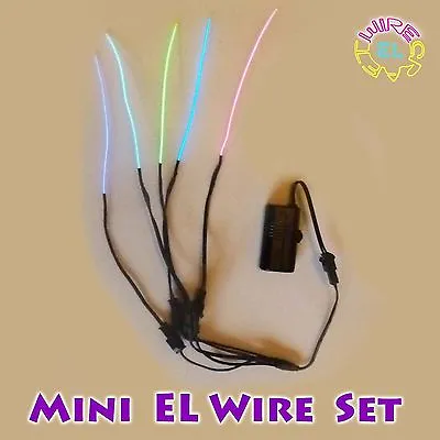 Mini El Wire Set = 5 X 10cm EL Wire + Mini 1xAAA Driver + Splitter • $12.44