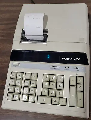 Monroe 4130 Business Desktop Printer Calculator Adding Machine • $49.99
