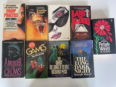 $30 • Buy Horror/Mystery Paperback Lot - 9 Books - Assorted Authors & Genres 