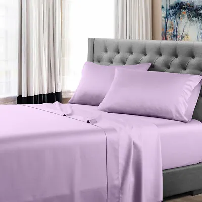 Bed Sheets Hotel Luxury Ultra Soft 100% Cotton Sheets Deep Pocket Sheet 600 TC • $10.79