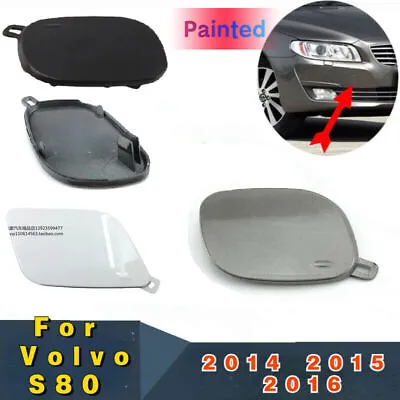 Painted Front Bumper Hook Tow Eye Cover For Volvo S80 2014 2015 2016 39817309 • $25.38