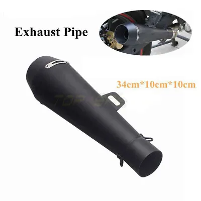 Black Racing GP Exhaust Muffler Pipe Silencer For Kawasaki Yamaha R6 Ninja 400  • $69.42