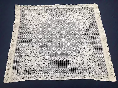 £6 • Buy Two Laura Ashley White Cotton Lace Antique Style Place Mats Table Linen 17 X 18 