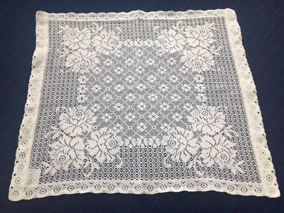 £6 • Buy Two Laura Ashley White Cotton Lace Antique Style Place Mats Table Linen 17 X 18 