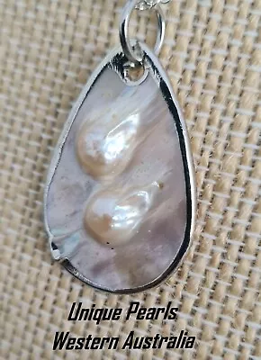 Natural Oyster Shell Blister Pendant #28 • $35