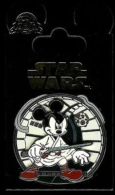 Disney STAR WARS Mickey Mouse As Judi Luke Skywalker 3D Pin New On Card Retired • $23.99