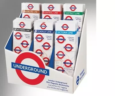 London Underground Tube Sign Mini Magnetic Bookmarks Train Lines Page Markers • £7.99