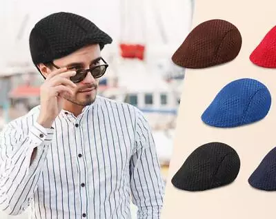 Newsboy Hat For Men Mesh Summer Flat Cap Ivy Gatsby Cabbie Beret Cap Driving USA • $8.95