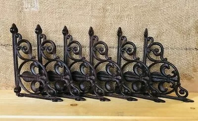 6 Fleur De Lis Shelf Bracket Braces Corbels Plant Hangers French Vintage Look  • $46.99