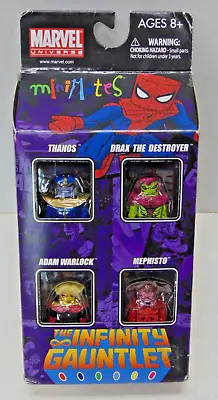 MARVEL Minimates INFINITY GAUNTLET 4 Pack Thanos Drax Adam Warlock Mephisto VHTF • $79.49