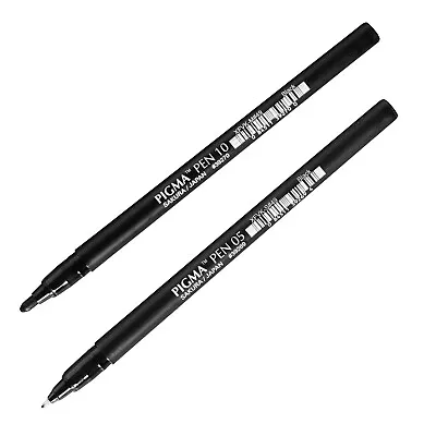 Sakura Pigma Pen Fineliner Marker - Permanent Ink - 05/10 - Black Ink • £4.99