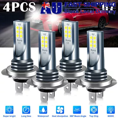 4x H7 LED Headlight Bulb Kit High Low Beam 110W 30000LM Super Bright 6000K White • $19.49