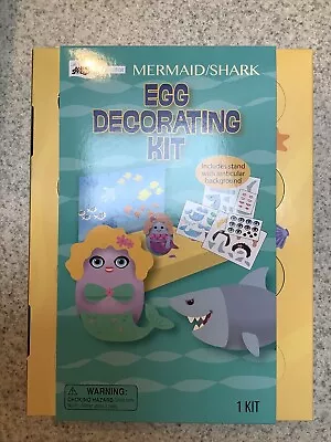 Egg Decorating Kit Includes Stand With Lenticular Background Mermaid/shark Nib • £2.28