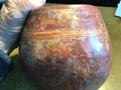 COPAN MAYA - COURT SCENE Large BOWL Ancient HONDURAS PRE-COLUMBIAN  - 600-900AD • $800