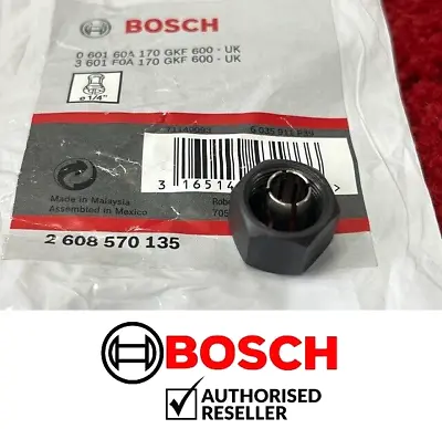 £24.46 • Buy Genuine Bosch Professional 2608570135 Collet & Nut Set Palm Router GKF 600