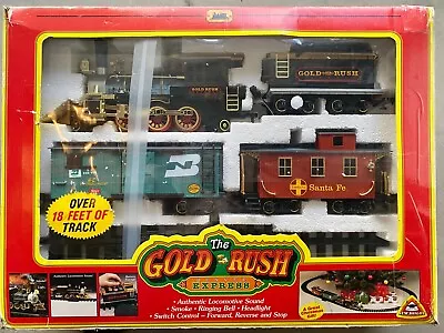 Working 1990 G-Scale New Bright No. 186  The Gold Rush Denver Express  Train Set • $49.99