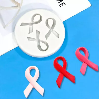 £2.35 • Buy Crossed Awareness Ribbon Silicone Fondant Mold Chocolate Candy Bakeware Mould