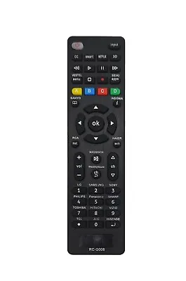 All In One Universal Remote Control For TV Replacement Controller Black • £6.95