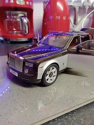 1:18 Rolls Royce Phantom In Dark Red Over Silver With Tan Interior  • £255