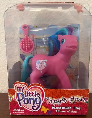 My Little Pony G3 Ribbon Wishes Dazzle Bright Pony Set Butterfly Island 2005 NIB • $19.99