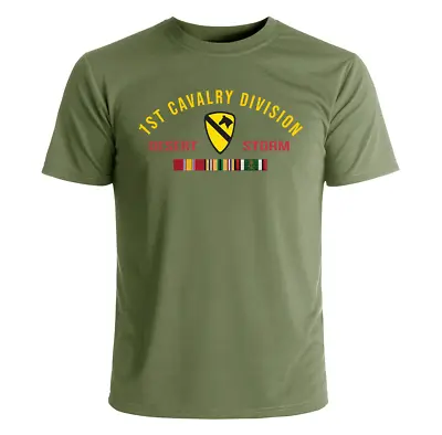 1st Cavalry Division Desert Storm Veteran Ribbon T Shirt Officially Licensed • $25.95