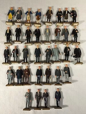 Vintage Marx Toys U.S. Presidents Painted Plastic Miniature Figurines Lot Of 35 • $74.95