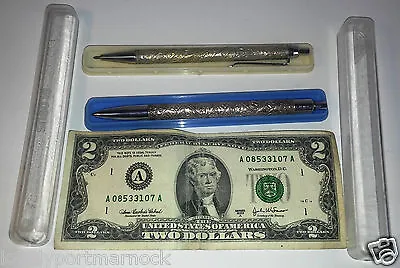 $39.99 • Buy 2 Vintage Pens BEZALEL 12 TRIBES Globus Ganz Judaica Israel 1 Is Sterling Silver