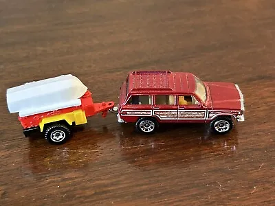 Matchbox Jeep Wagoneer With Trailer Blister Fresh Loose • $3.25