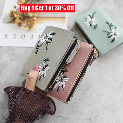 New Women Short Small Money Purse Wallet Ladies Leather Folding Coin Card Holder • £4.86