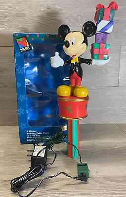 Vintage 1998 Disney Mr Christmas Mickey Mouse Twirling Table Piece/Tree Topper • $35.55