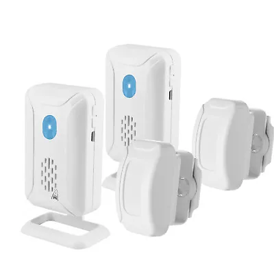 Waterproof Motion Sensor Door Bell Ding Dong Chime Alert Detector Gate Entry 2pk • $38.12