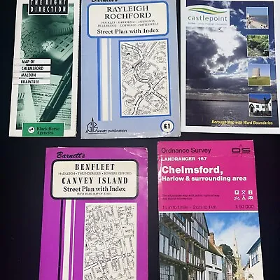 Assorted Maps Chelmsford Canvey Rochford • £5.99