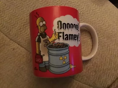 Rare The Simpsons Homer Barbecue BBQ Oooooo! Flamey! Mug 2014 30 • £2.39