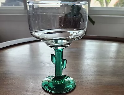 Cactus Stem Desert Green Margarita Wine Glass | Libbey • $12.99