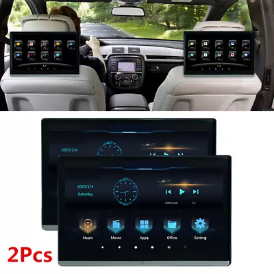 $534.59 • Buy 2Pcs 13.3  Car Rear Seat TV Monitor Android 11.0 2+32GB 8-Core WIFI BT USB 4G FM