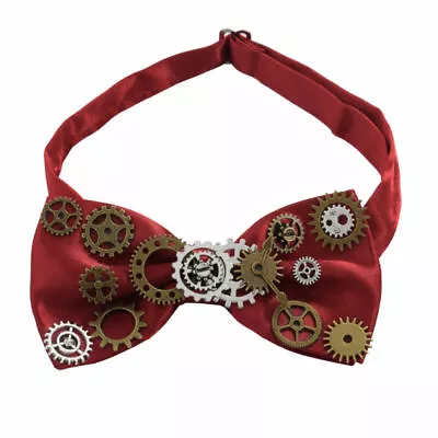 Mens Gothic Steampunk Gear Bowtie Victorian Bow Tie Women Neckwear Accessories • $9.99