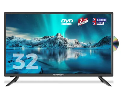 FERGUSON 32  INCH TV LED FREEVIEW HD BUILT-IN DVD PLAYER 3 X HDMI & USB • £169.99