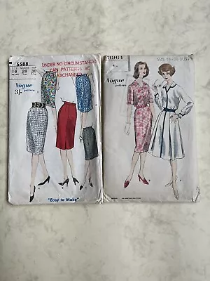 Vintage Vogue Sewing  Patterns Ladies 1960's Lot Of 2 • £17.55