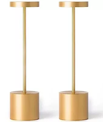 2 Pack Gold Cordless Table Lamp Portable Rechargeable 5500mAh Outdoor LED  • $24.99