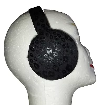 Fownes The Makers Of UGG Plush Faux Fur Black Earmuffs & Black Leopard Band • $23.99