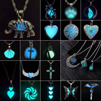 $3.42 • Buy Glowing Magic Charm Locket Glow In The Dark Animal Pendant Necklace Wholesale