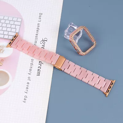 $18.97 • Buy Fashion Bling Sparkle Case+Resin Band For Apple Watch 8 7 SE 6 5 4 3 38-44 45MM