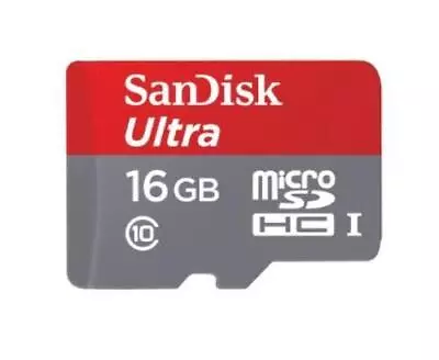 Sandisk Ultra 16 Gb Microsd High Capacity [microsdhc] - Class 10/uhs-i [u1] - 80 • $19.63