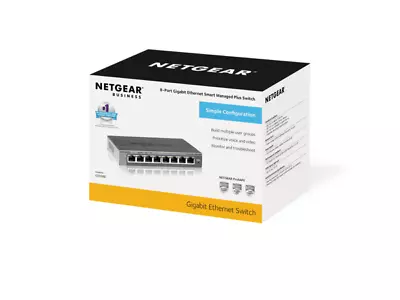 NETGEAR 8 Port Gigabit Ethernet Managed Network Switch • £24.75