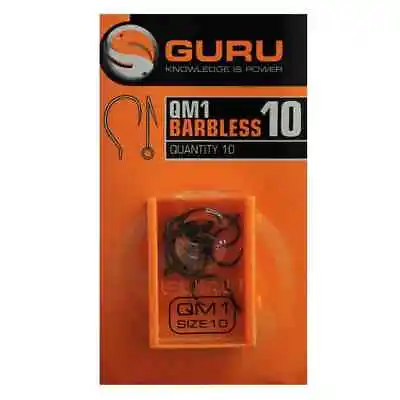 Guru QM1 Size 10 Barbless Hooks - Qty 10 • £5.59