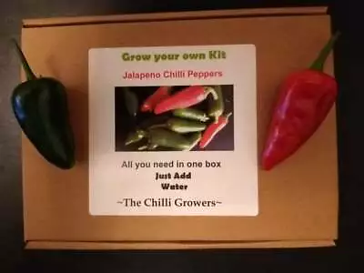 Genuine Grow Your Own Jalapeno Chilli Pepper Kit 10 Seeds Included - Ideal Gift • £6.50