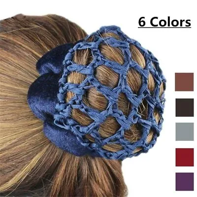 Elastic Dance Skating Ballet Crochet Snood Hair Nets Bun Cover Updo Styling Tool • £3.63